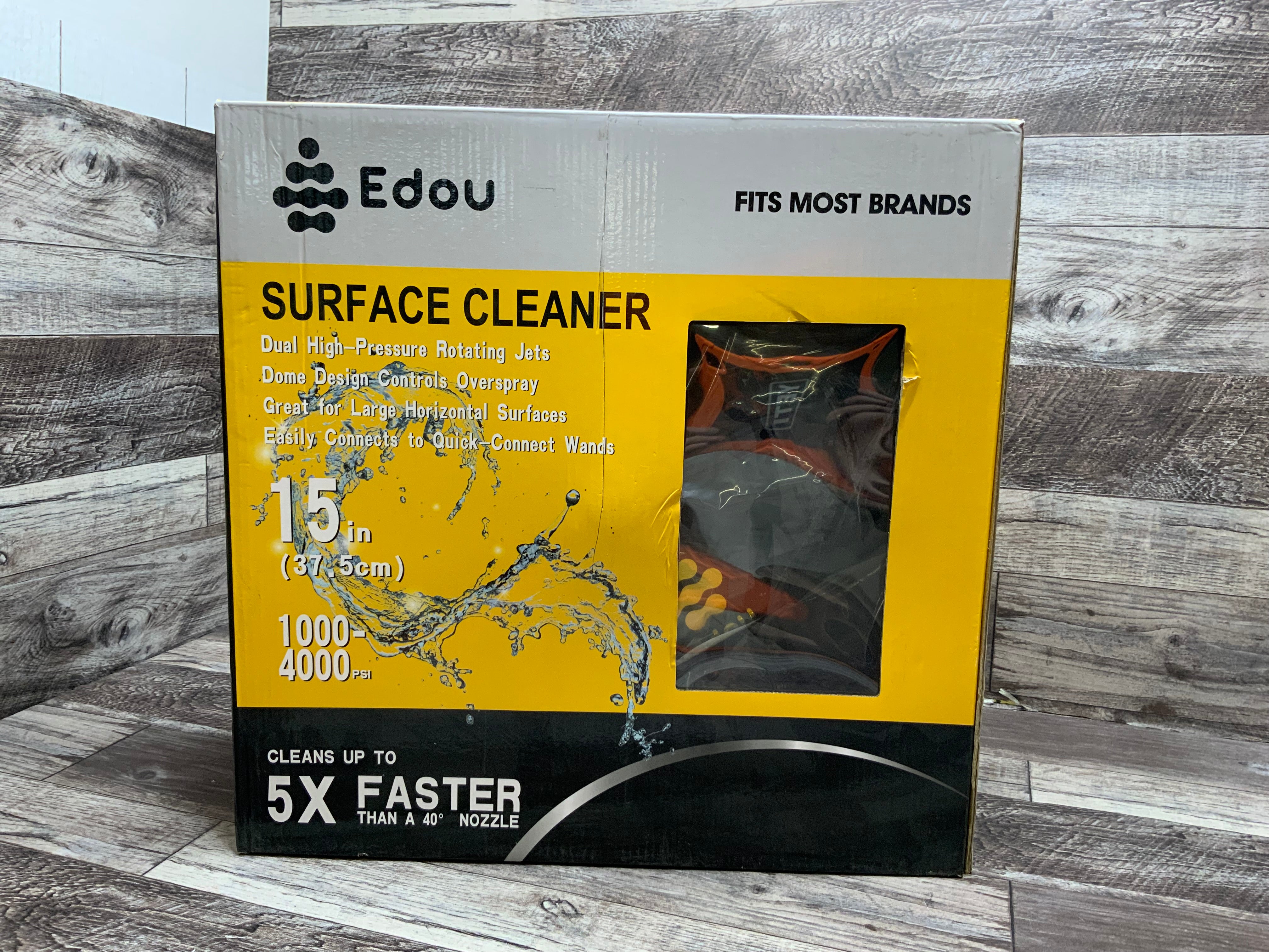 EDOU 15-Inch Pressure Washer Surface Cleaner - Power Washer Accessory W/ Wheels (8092103803118)